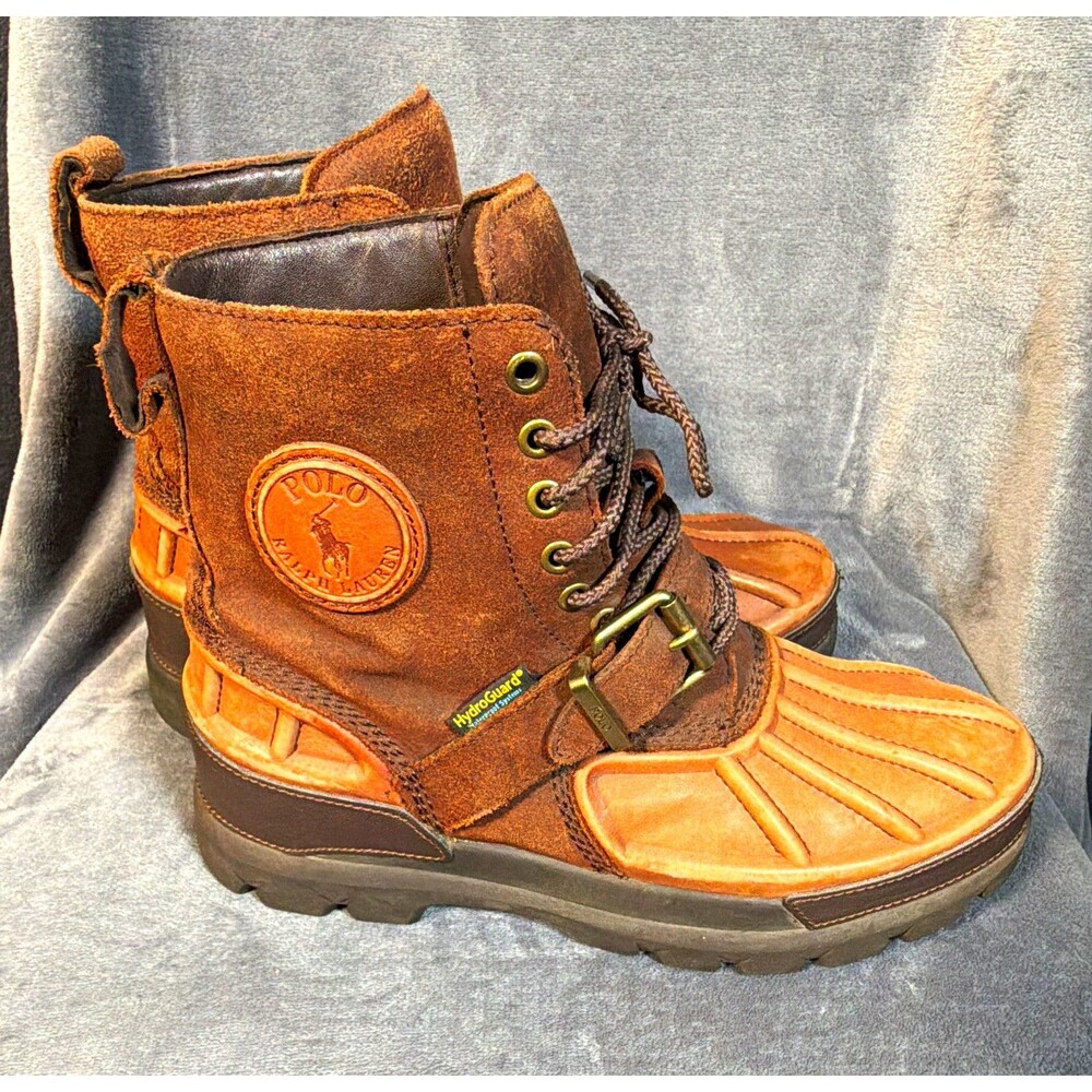 Polo Ralph Lauren Oslo High BT WP Men's US 9 D Brown Leather Waterproof Boots